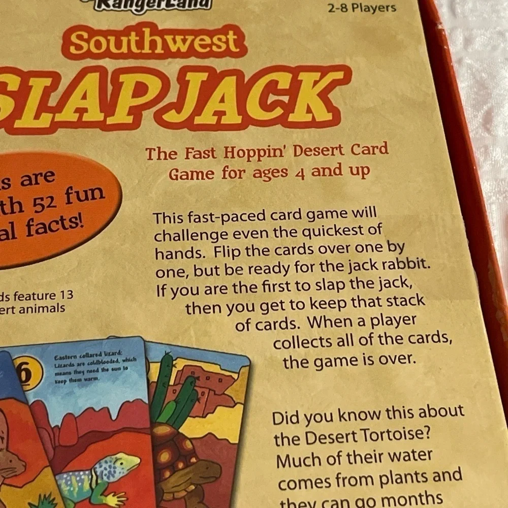 Southwest Slap Jack Card Game COMPLETE Jr RangerLand Haywood 2012 Kids